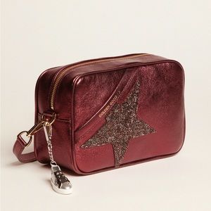 Golden Goose Star Bag made of red laminated leather with Swarovski star. New.